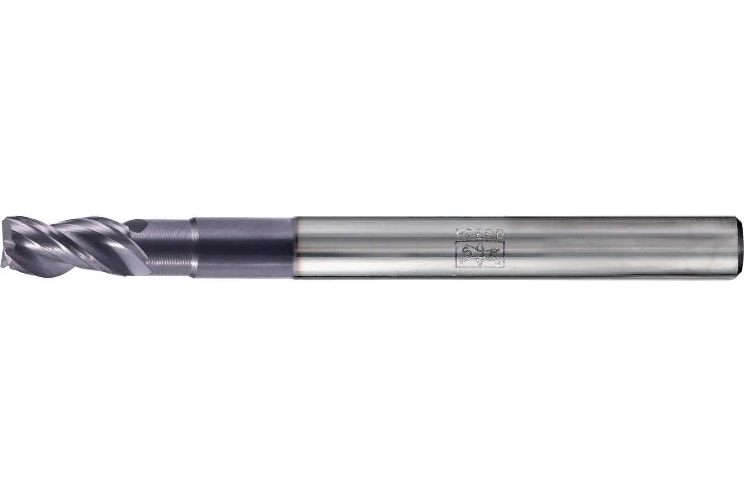 Picture of Pferd Chamfered End Mill, 3 flutes, 3/16" Dia, 3/8" APMX, 2-1/4" OAL, cylindrical shank